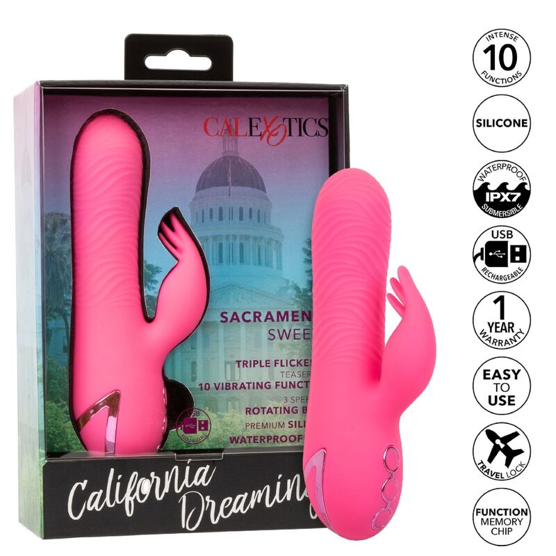 CALEXOTICS - ΔΟΝΗΤΗΣ SACRAMENTO SWEETIE ROZER RABBIT PINK BY CALIFORNIA DREAMING