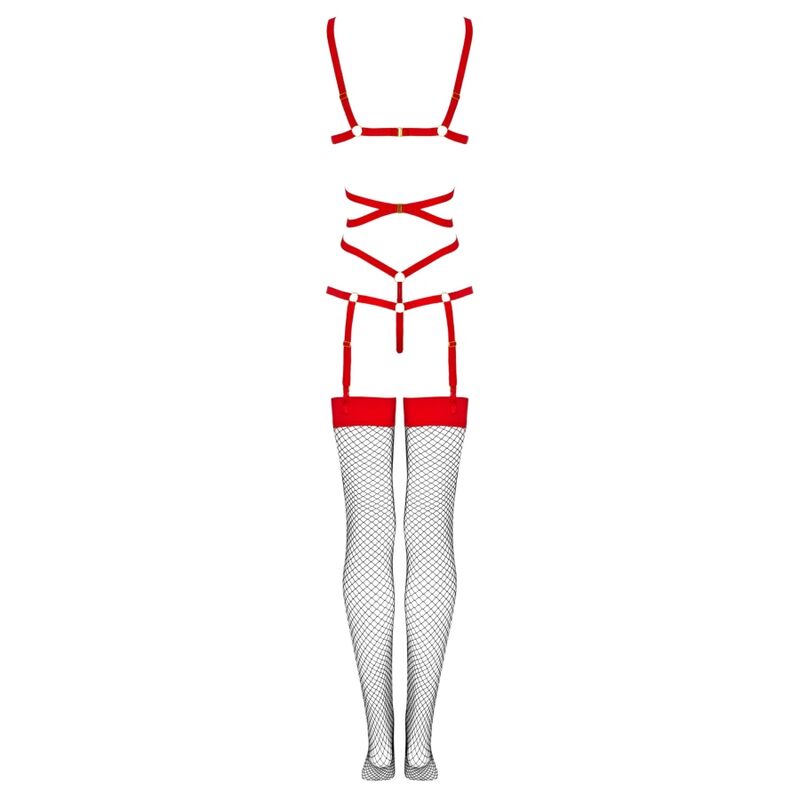 LIVCO CORSETTI FASHION - THIARA LC 20213 ΣΕΤ ΣΩΜΑΤΟΣ + ΚΑΛΤΣΕΣ ΚΟΚΚΙΝΟ L/XL