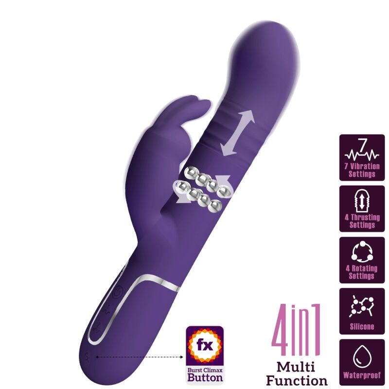 Δονητής Pretty Love - Coale Rabbit 4 σε 1 μωβ