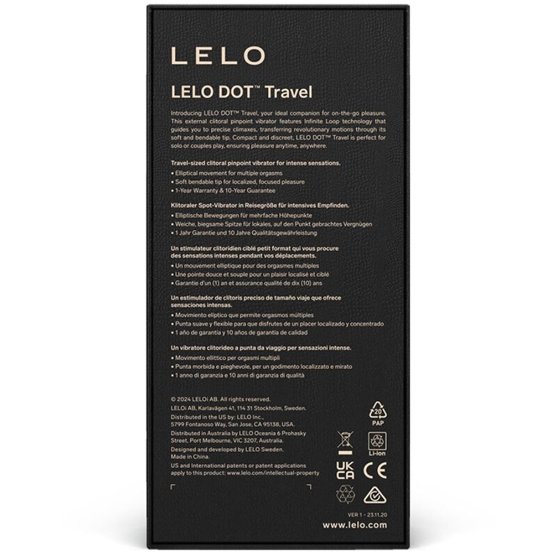 LELO - ΔΙΕΓΕΡΤΗΣ ΚΛΕΙΤΟΡΙΔΑΣ DOT TRAVEL ΡΟΖ