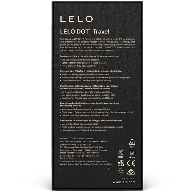 LELO - ΔΙΕΓΕΡΤΗΣ ΚΛΕΙΤΟΡΙΔΑΣ DOT TRAVEL ΜΩΒ