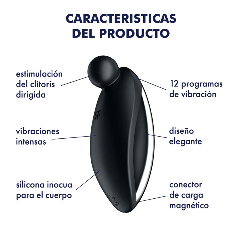 Δονητής SATISFYER - SPOT ON 2 LAY-ON ΜΑΥΡΟΣ