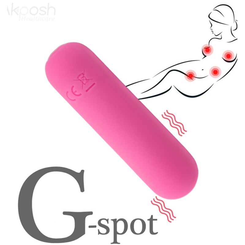 ARMONY - ΔΟΝΗΤΗΣ SPLASH HAHA BULLET ΣΙΛΙΚΟΝΗΣ 10 ΔΟΝΗΣΕΙΣ 75 X 19 CM ΡΟΖ
