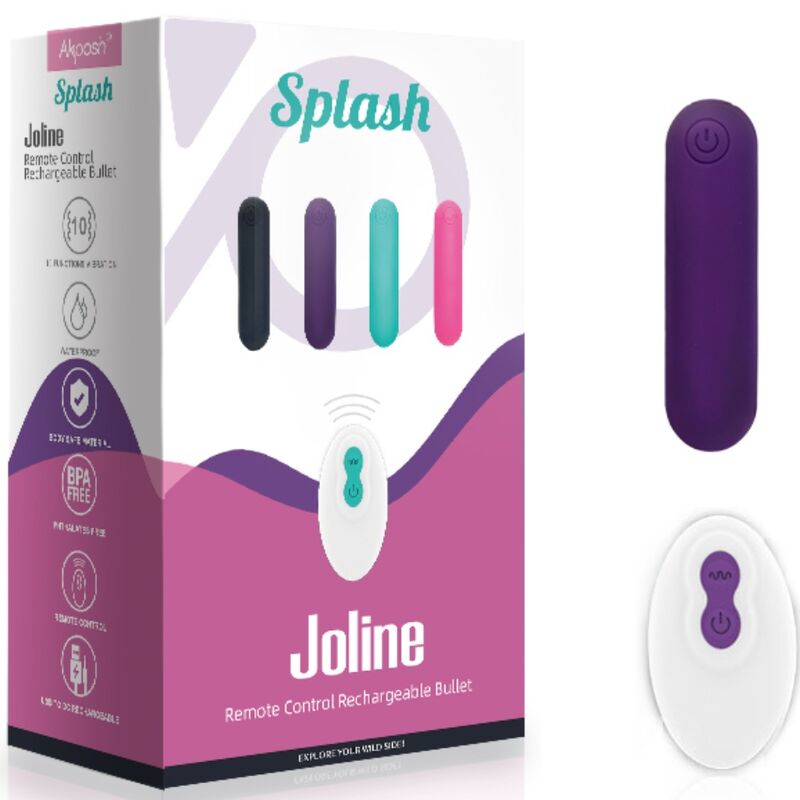ARMONY - ΔΟΝΗΤΗΣ SPLASH JOLINE ΤΗΛΕΧΕΙΡΙΣΤΗΡΙΟ ΣΙΛΙΚΟΝΗΣ BULLET 10 ΔΟΝΗΣΕΙΣ 6,5 X 1,5 CM ΜΩΒ