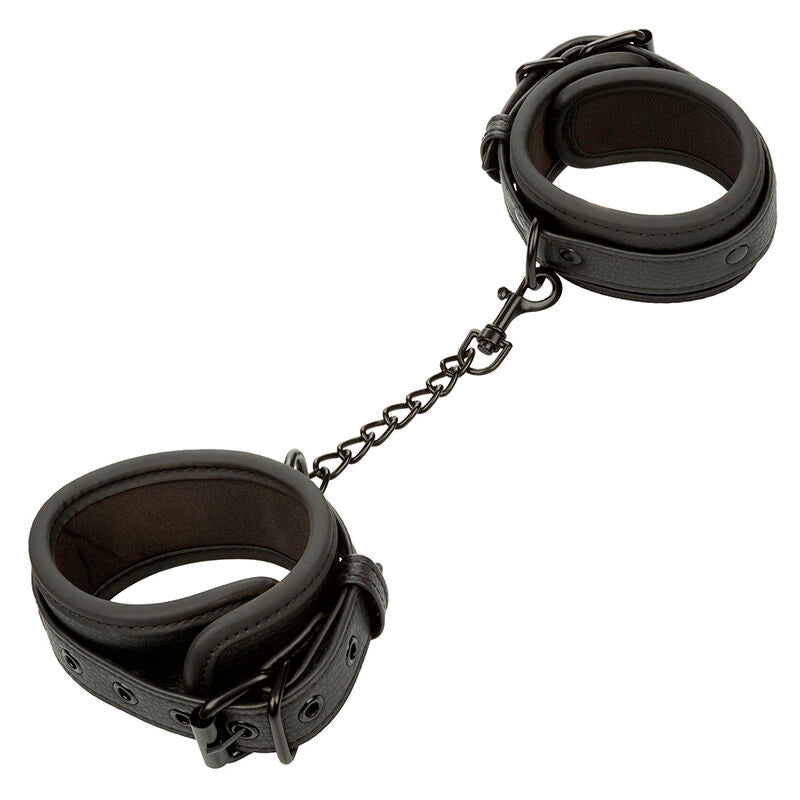 CALEXOTICS - Δερμάτινες χειροπέδες NOCTURNAL, ρυθμιζόμενες, μαύρες