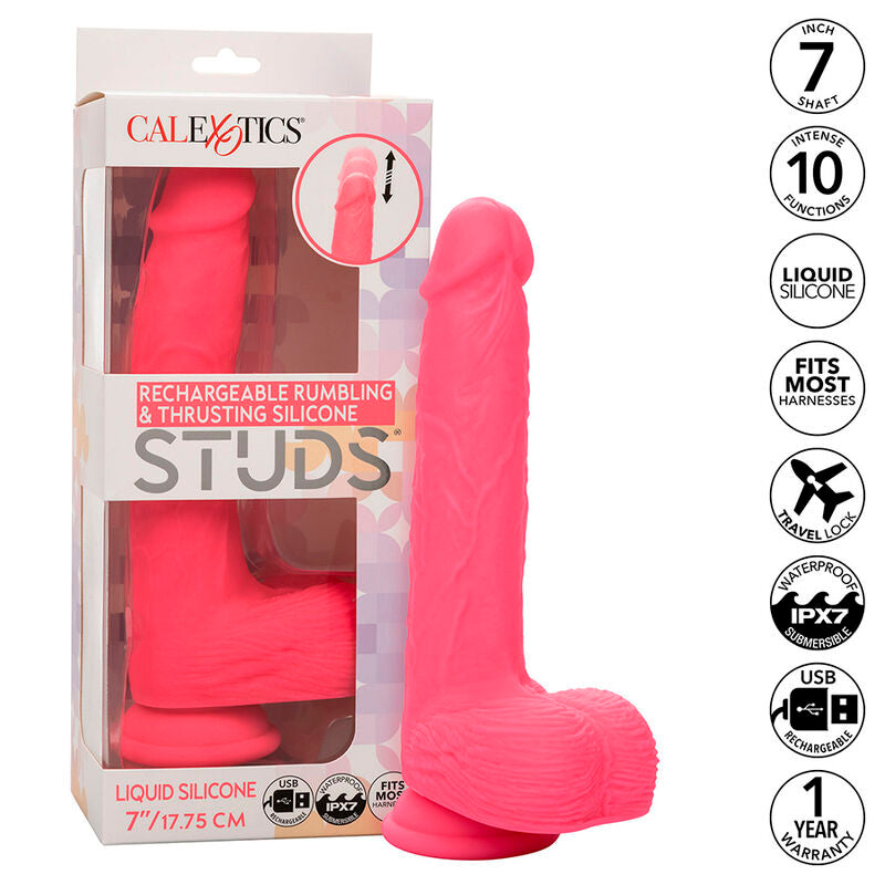 CALEXOTICS - ΡΕΑΛΙΣΤΙΚΟΣ ΔΟΝΗΤΗΣ STUDS 10 ΔΟΝΗΣΕΩΝ ΡΟΖ