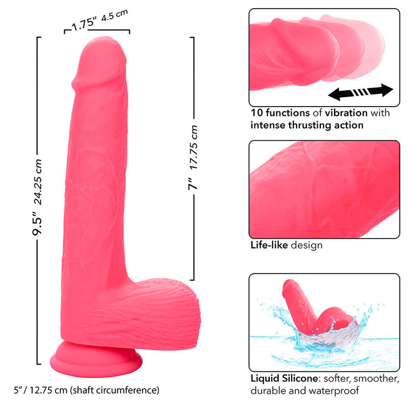 CALEXOTICS - ΡΕΑΛΙΣΤΙΚΟΣ ΔΟΝΗΤΗΣ STUDS 10 ΔΟΝΗΣΕΩΝ ΡΟΖ