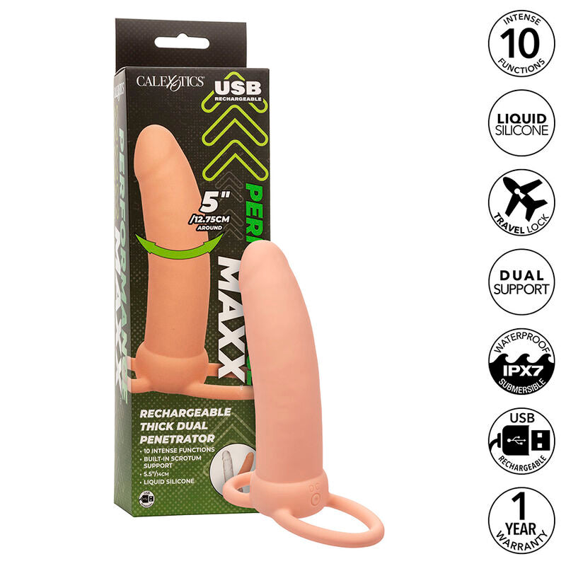 CALEXOTICS - MAXX THICK DUAL PENETRATOR 10 ΔΟΝΗΣΕΩΝ ΣΑΡΚΑ