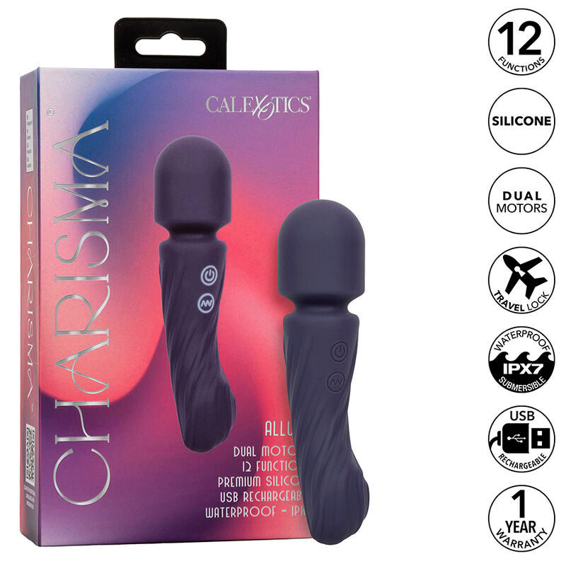 CALEXOTICS - CHARISMA ALLURE ΜΑΣΑΖ ΔΙΠΛΟΥΣ ΚΙΝΗΤΗΡΕΣ 12 ΛΕΙΤΟΥΡΓΙΕΣ 17,25 CM X 4,5 CM ΜΩΒ