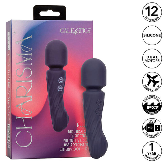 CALEXOTICS - CHARISMA ALLURE ΜΑΣΑΖ ΔΙΠΛΟΥΣ ΚΙΝΗΤΗΡΕΣ 12 ΛΕΙΤΟΥΡΓΙΕΣ 17,25 CM X 4,5 CM ΜΩΒ