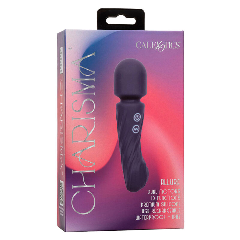 CALEXOTICS - CHARISMA ALLURE ΜΑΣΑΖ ΔΙΠΛΟΥΣ ΚΙΝΗΤΗΡΕΣ 12 ΛΕΙΤΟΥΡΓΙΕΣ 17,25 CM X 4,5 CM ΜΩΒ
