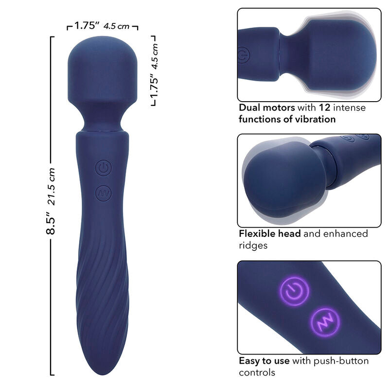 CALEXOTICS - CHARISMA MYSTIQUE ΜΑΣΑΖ ΔΙΠΛΩΝ ΚΙΝΗΤΗΡΩΝ 12 ΛΕΙΤΟΥΡΓΙΩΝ 20,5 CM X 4,5 CM ΜΩΒ
