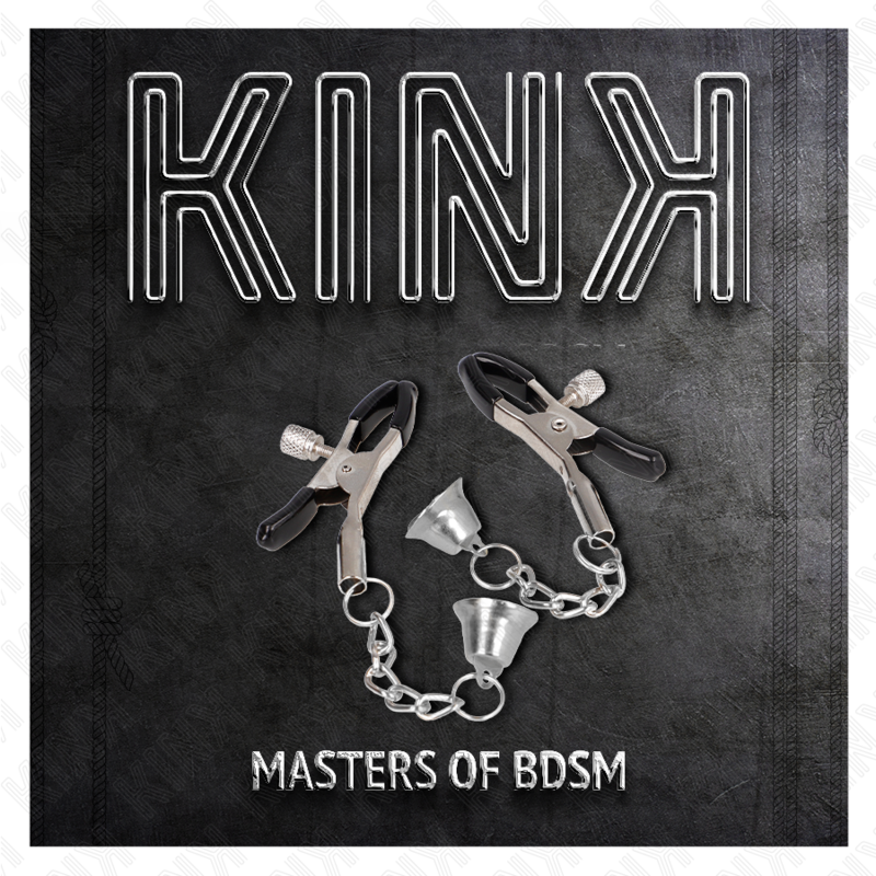 KINK - Ασημένια κρεμαστά καμπάνα με σφιγκτήρες θηλών 6 cm
