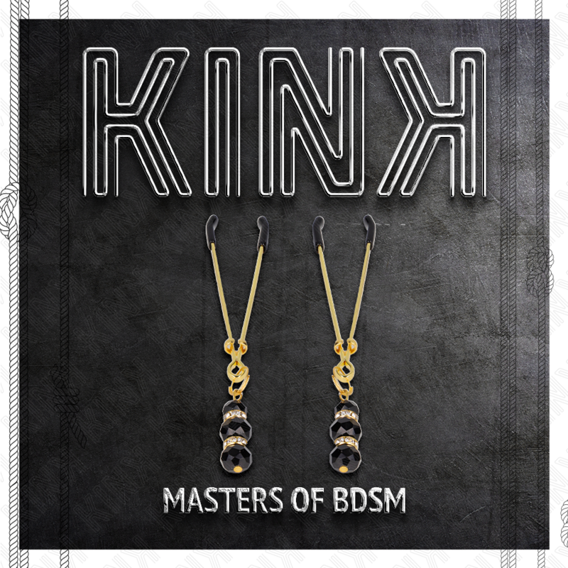 KINK - ΧΡΥΣΟΙ ΛΕΠΤΟΙ ΣΦΙΓΚΤΗΡΕΣ ΘΗΛΗΣ ΜΕ 3 ΜΑΥΡΕΣ ΓΥΑΛΙΝΕΣ ΧΑΝΤΡΕΣ 7 ΕΚ.