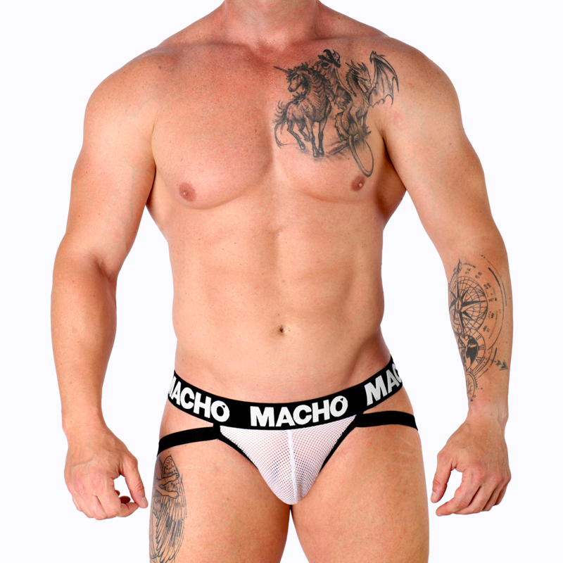 MACHO - MX26X1 JOCK GRID ΛΕΥΚΟ S