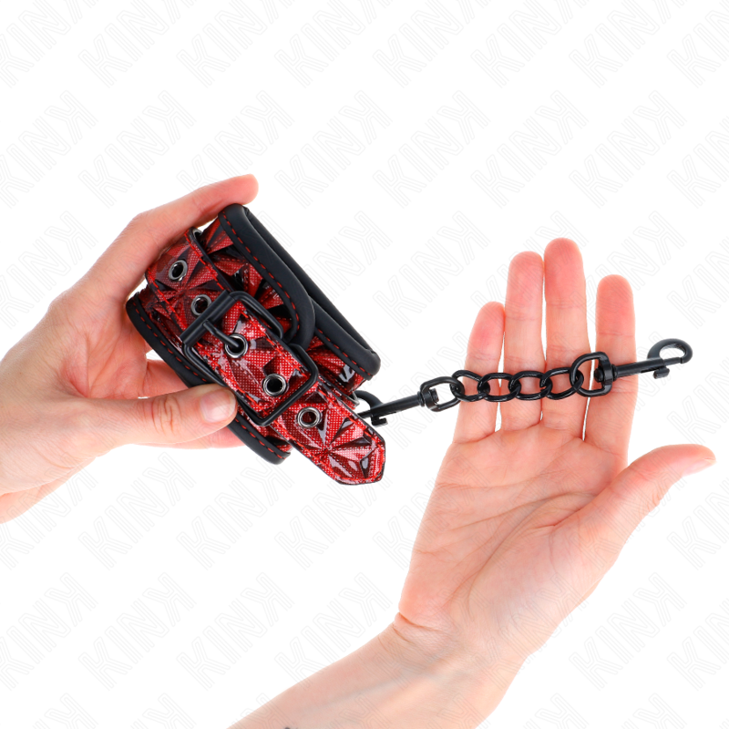 KINK - ΠΕΡΙΟΡΙΣΜΟΙ ΚΑΡΠΟΥ ΜΕ ΣΧΕΔΙΟ ΡΙΑΜΑΝΤΙ ΣΚΟΥΡΟ ΚΟΚΚΙΝΟ ΡΥΘΜΙΖΟΜΕΝΟΙ 17-26 CM X 5,5 CM