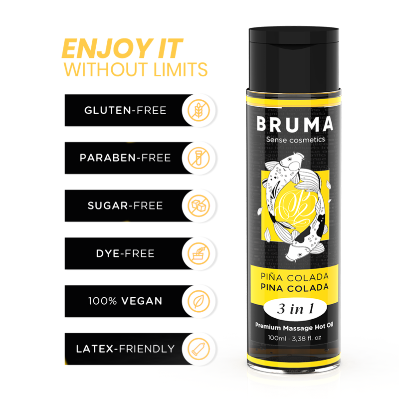 BRUMA - ΖΕΣΤΟ ΛΑΔΙ ΜΑΣΑΖ PREMIUM PINA COLADA 3 ΣΕ 1 - 100 ML