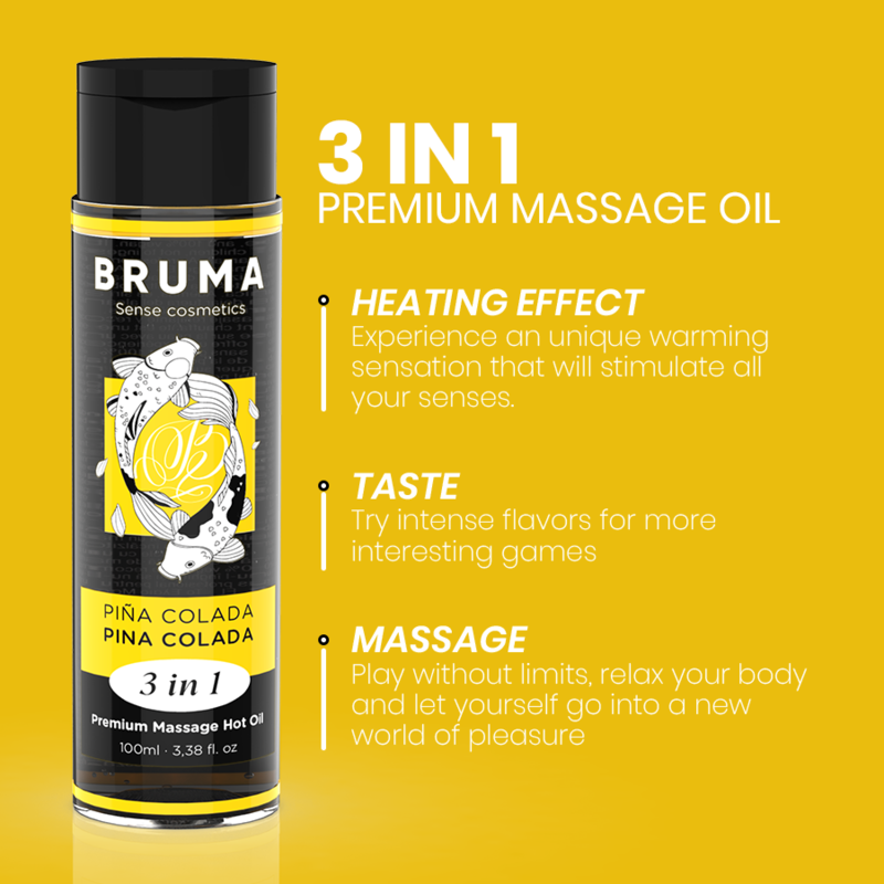 BRUMA - ΖΕΣΤΟ ΛΑΔΙ ΜΑΣΑΖ PREMIUM PINA COLADA 3 ΣΕ 1 - 100 ML
