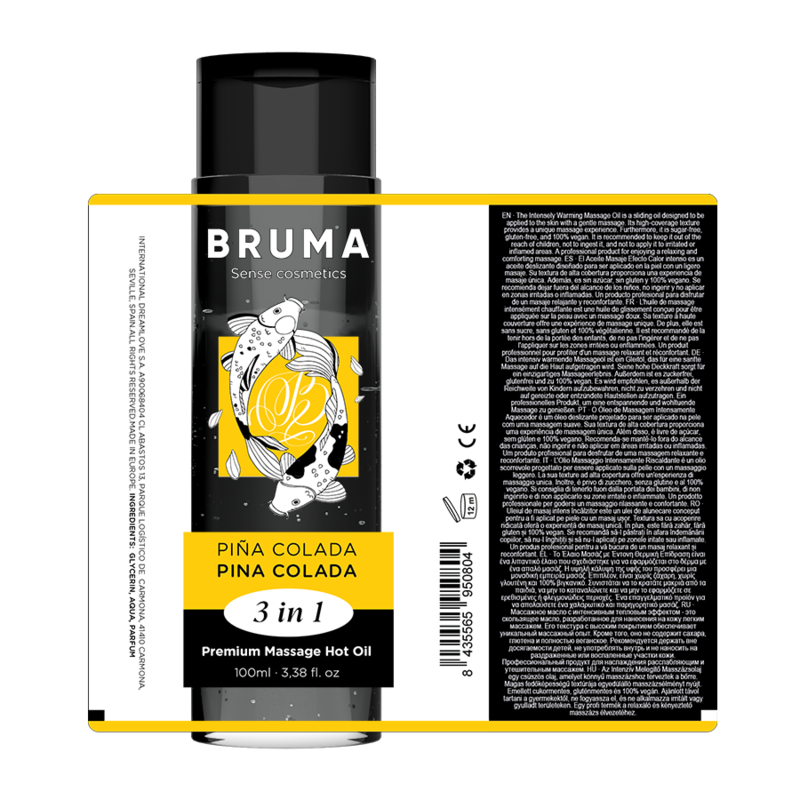 BRUMA - ΖΕΣΤΟ ΛΑΔΙ ΜΑΣΑΖ PREMIUM PINA COLADA 3 ΣΕ 1 - 100 ML