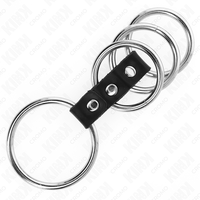 KINK - 4 ΜΕΤΑΛΛΙΚΟΙ ΔΑΧΤΥΛΙΔΙΑ ΠΕΟΥΣ 3,7 CM ΕΩΣ 5 CM ΣΥΝΔΕΔΕΜΕΝΑ ΜΕ ΔΕΡΜΑ