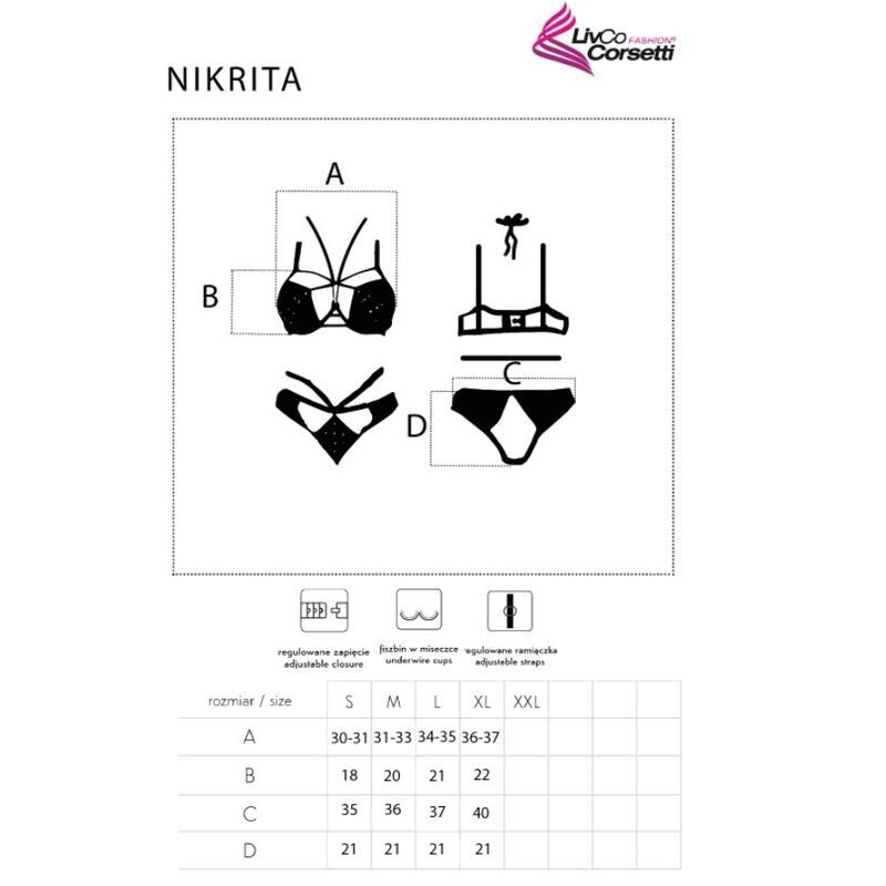 LIVCO CORSETTI FASHION - NIKRITA LC 90647 ΣΟΥΤΙΕΝ + ΕΣΩΡΟΥΧΟ ΜΑΥΡΟ L