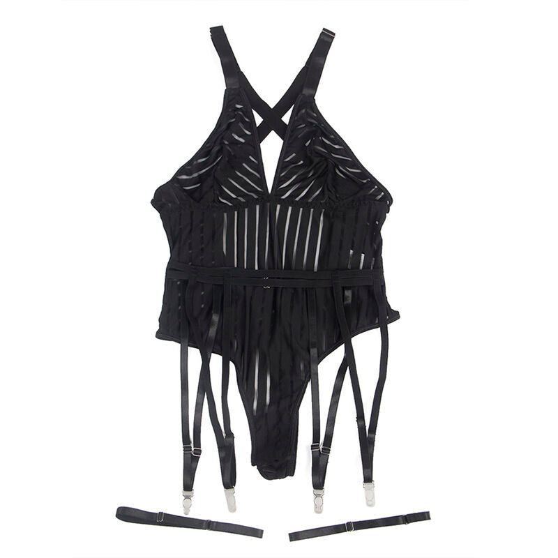 SUBBLIME - 954154 ΜΠΟΡΝΤΩ ΜΕ ΖΑΡΤΖΕΤΕΣ ΜΑΥΡΟ L/XL