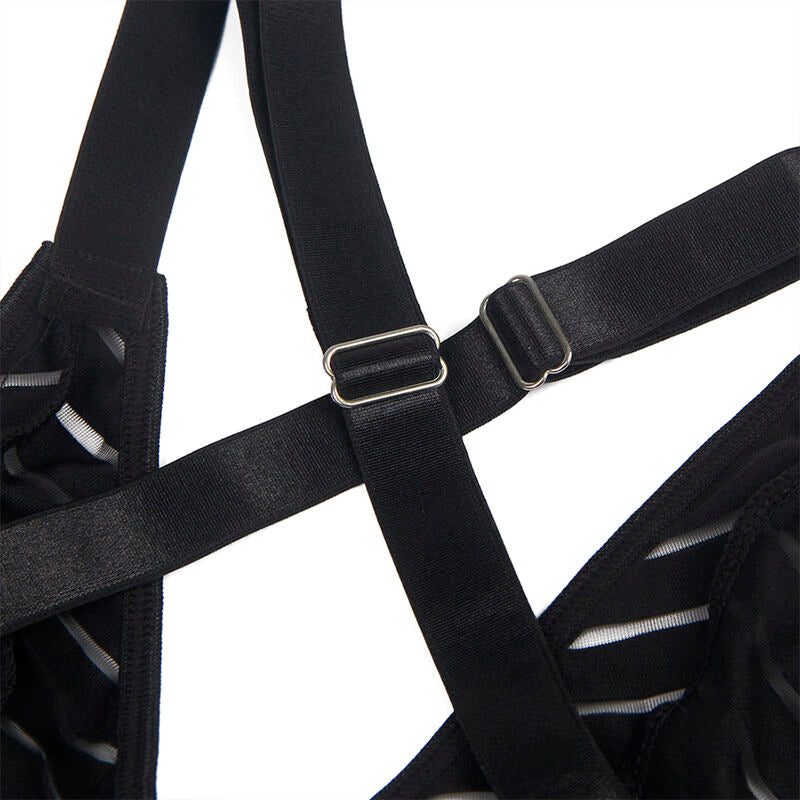 SUBBLIME - 954154 ΜΠΟΡΝΤΩ ΜΕ ΖΑΡΤΖΕΤΕΣ ΜΑΥΡΟ L/XL