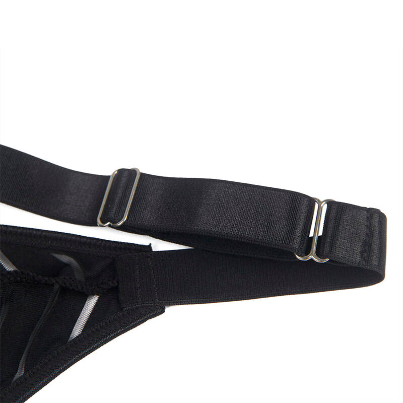 SUBBLIME - 954154 ΜΠΟΡΝΤΩ ΜΕ ΖΑΡΤΖΕΤΕΣ ΜΑΥΡΟ L/XL