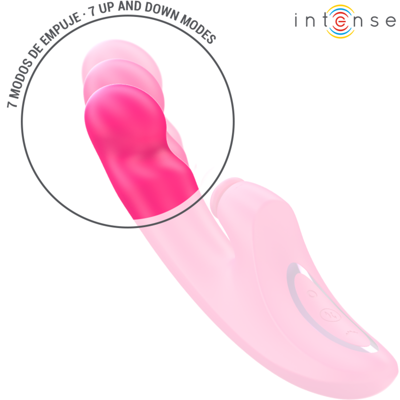 INTENSE - ΔΟΝΗΤΗΣ EMI 13,5 CM ΠΟΛΥΛΕΙΤΟΥΡΓΙΚΟΣ 3 ΣΕ 1 10 ΔΟΝΗΣΕΙΣ ΡΟΖ
