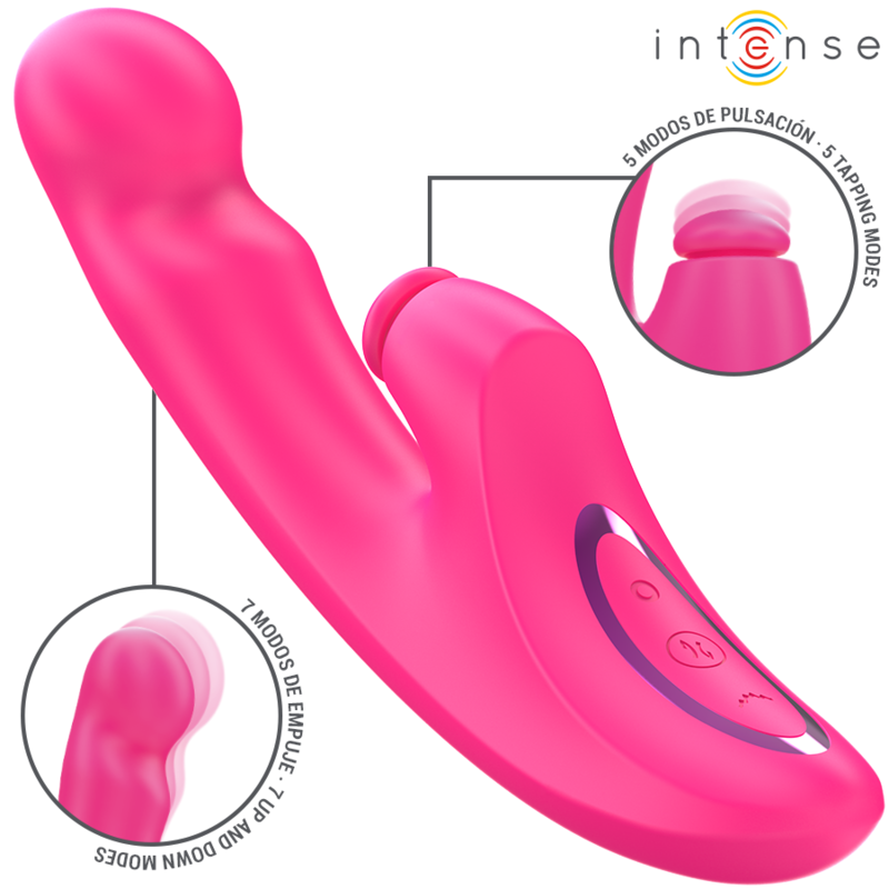 INTENSE - ΔΟΝΗΤΗΣ EMI 13,5 CM ΠΟΛΥΛΕΙΤΟΥΡΓΙΚΟΣ 3 ΣΕ 1 10 ΔΟΝΗΣΕΙΣ ΡΟΖ