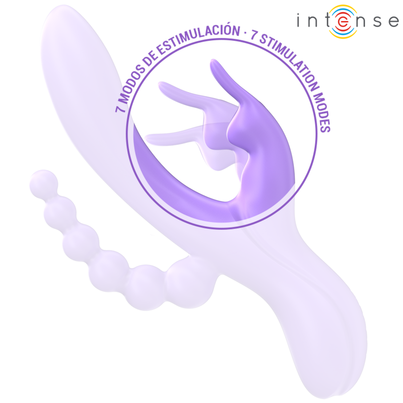 INTENSE - MIKO ΤΡΙΠΛΟΣ ΔΟΝΗΤΗΣ RABBIT & ΔΙΕΓΕΡΤΗΣ & ΠΡΩΚΤΙΚΟΣ 7 ΔΟΝΗΣΕΙΣ ΜΩΒ