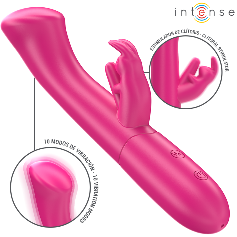 ΔΟΝΗΤΗΣ INTENSE - JULIETA RABBIT 18,6 CM 10 ΔΟΝΗΣΕΙΣ ΡΟΖ