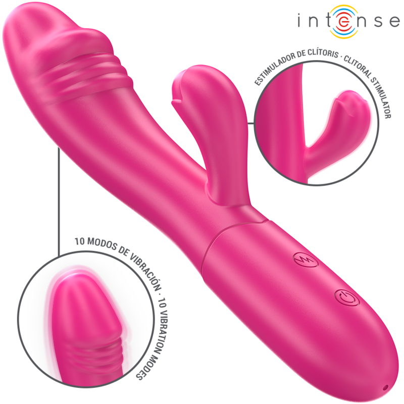 INTENSE - IVY ΕΥΚΑΜΠΤΟΣ ΔΟΝΗΤΗΣ 10 ΔΟΝΗΣΕΩΝ ΜΕ ΔΙΕΓΕΡΤΙΚΗ ΓΛΩΣΣΑ ΡΟΖ