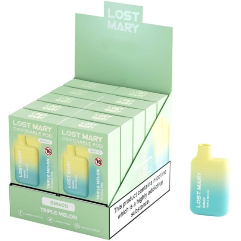LOST MARY - BM600 ΑΤΜΙΣΤΗΣ ΝΙΚΟΤΙΝΗΣ 2% ΜΙΑΣ ΧΡΗΣΗΣ ΤΡΙΠΛΟ ΠΕΠΟΝΙ