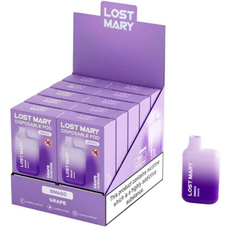 LOST MARY - BM600 ΑΤΜΙΣΤΗΣ ΝΙΚΟΤΙΝΗΣ 2% ΜΙΑΣ ΧΡΗΣΗΣ ΣΤΑΦΥΛΙ