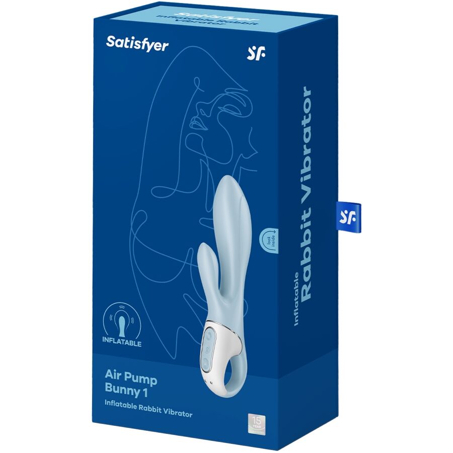 SATISFYER - ΑΝΤΛΙΑ ΑΕΡΑ BUNNY 1 ΦΟΥΣΚΩΤΟΣ ΔΟΝΗΤΗΣ ΚΟΥΝΕΛΙΟΥ ΜΠΛΕ