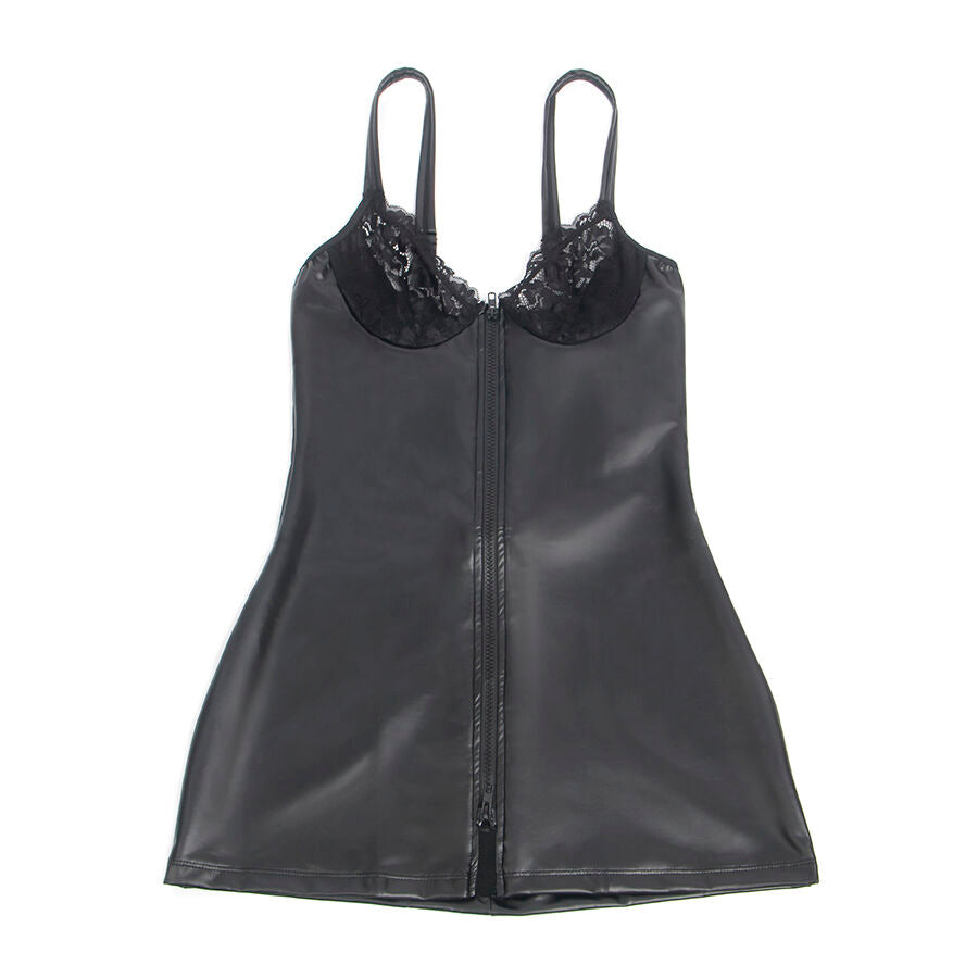 SUBBLIME - 957575 ΔΕΡΜΑΤΙΝΟ ΦΟΡΕΜΑ ΜΕ ΦΕΡΜΟΥΑΡ ΜΑΥΡΟ L/XL
