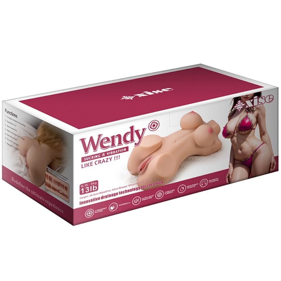 XISE - WENDY SUCKING FEMALE TORSO WITH VIBRATION AND REMOTE CONTROL 6 KG
