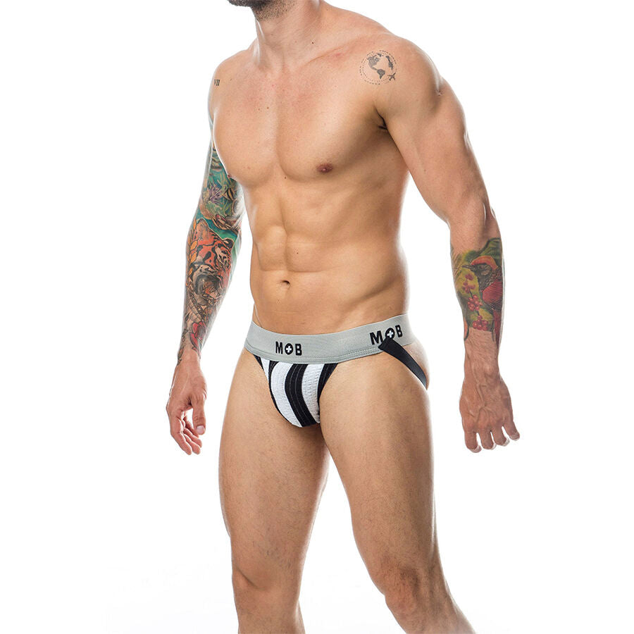 MOB - CLASSIC STRIPE WHITE JOCK SIZE L