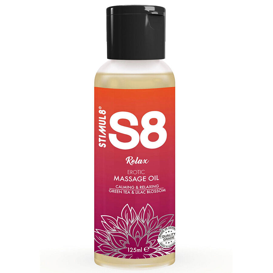 STIMUL8 - S8 ΛΑΔΙ ΜΑΣΑΖ ΜΕ ΠΡΑΣΙΝΟ ΤΣΑΙ RELAX 125 ML