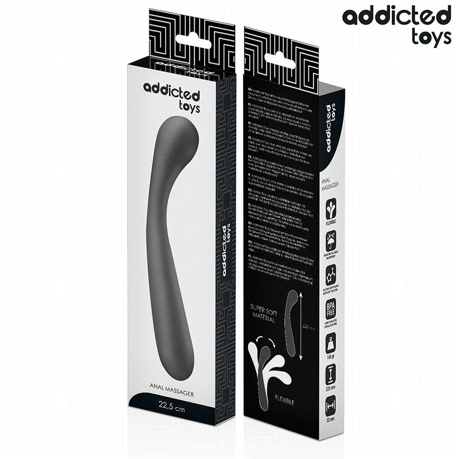 ADDICTED TOYS - ΔΙΠΛΟ ΠΡΩΚΤΙΚΟ ΜΑΣΑΖ ΣΙΛΙΚΟΝΗΣ 22,5 CM