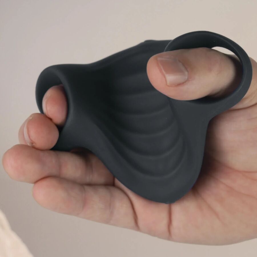 ROCKS- OFF - PALM BLACK FLEXIBLE VIBRATOR MASTURBATOR