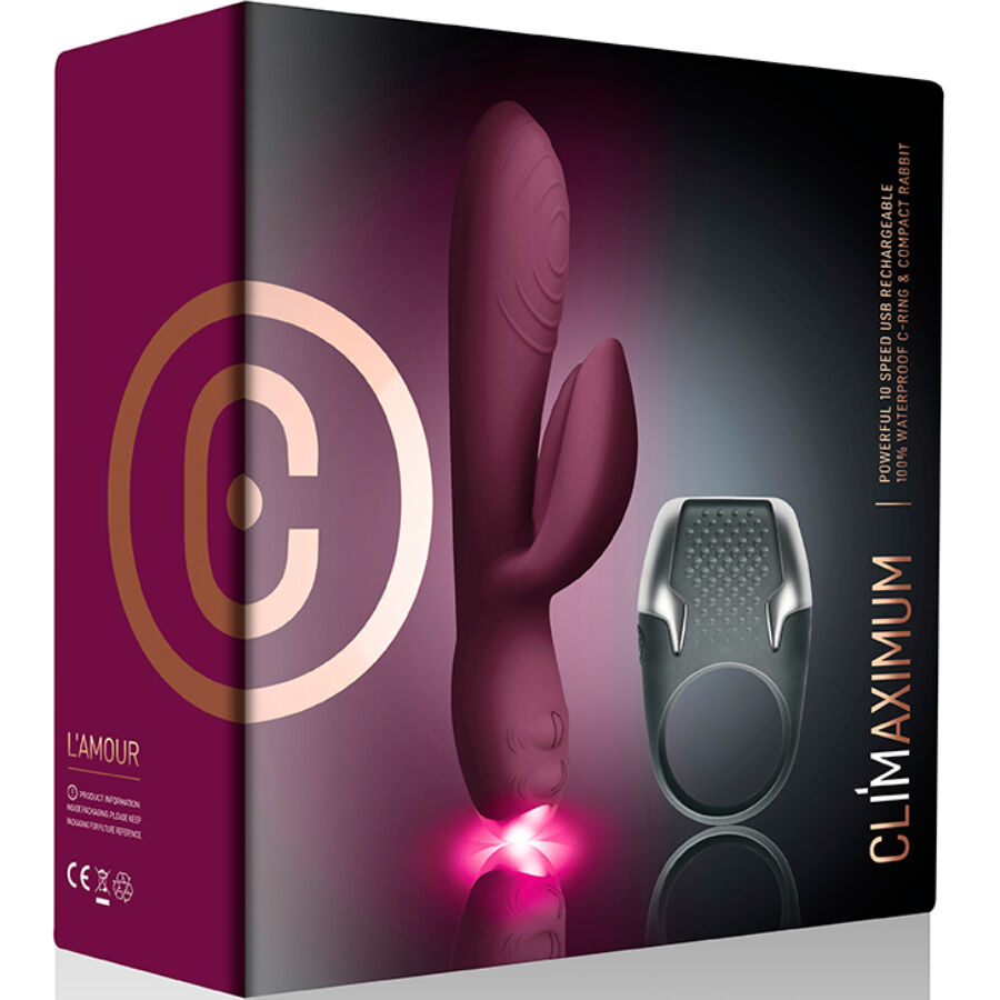 CLIMAXIMUM - LAMOUR KIT ΔΟΝΗΤΗΣ ΚΟΥΝΕΛΙΟΥ + ΔΑΧΤΥΛΙΔΙ ΠΕΤΡΟΥ LED