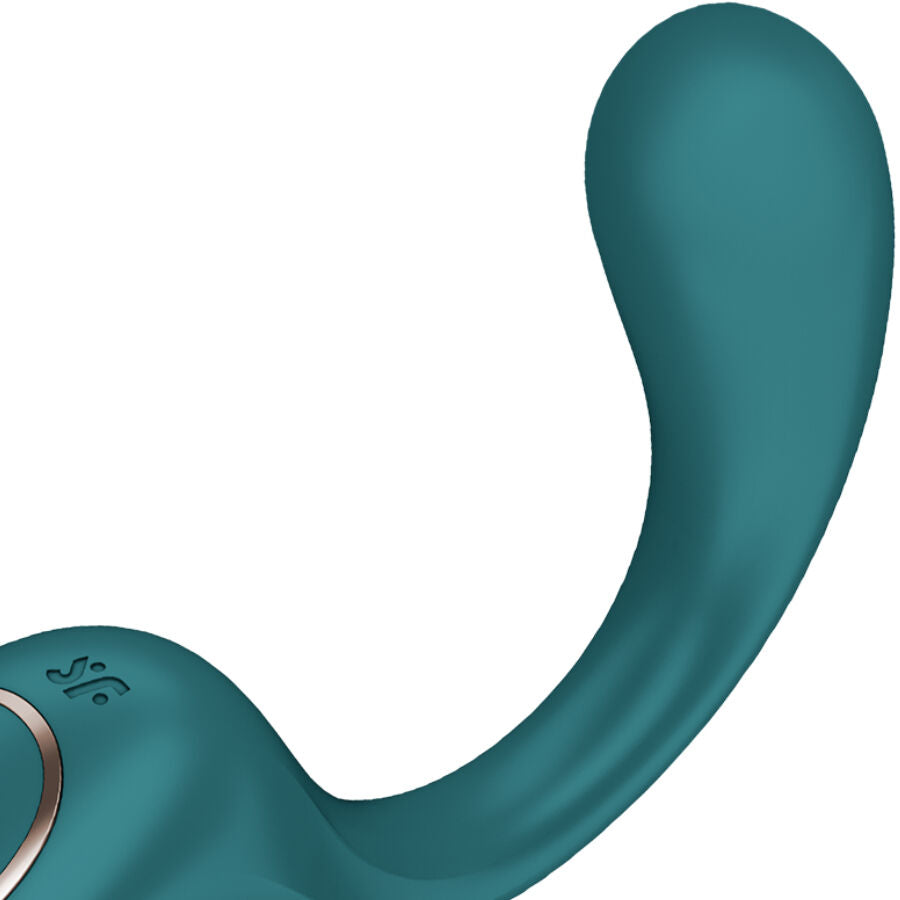 Δονητής SATISFYER - G FOR GODDESS 2 RABBIT σε σχήμα μπουκαλιού, πράσινο
