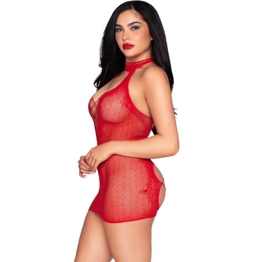 LEG AVENUE - 81675 ΜΙΝΙ ΦΟΡΕΜΑ ΜΕ ΛΑΜΑ ΚΟΚΚΙΝΟ - ΕΝΑ ΜΕΓΕΘΟΣ