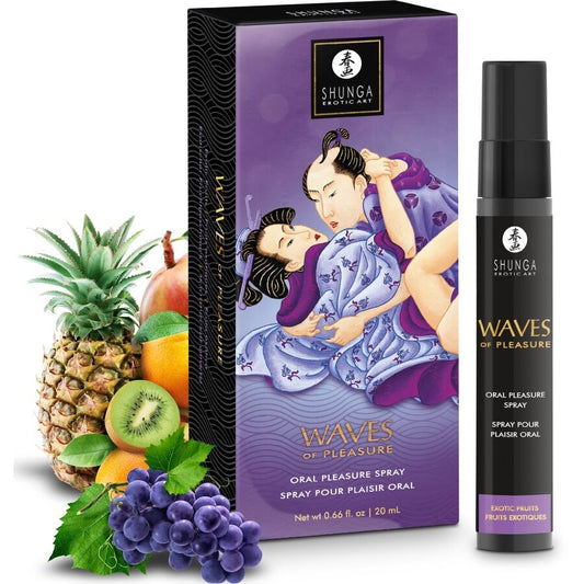 SHUNGA - WAVES PLEASURE SPRAY ΣΤΟΜΑΤΙΚΟ ΣΕΞΟΥΑΛΙΚΟ ΜΕ ΕΞΩΤΙΚΑ ΦΡΟΥΤΑ 20 ML