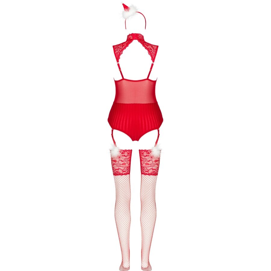 LIVCO CORSETTI FASHION - LIMPID SNOWFLAKES LC 90604 ΣΩΜΑ + ΚΑΛΤΣΕΣ + ΧΡΙΣΤΟΥΓΕΝΝΙΑΤΙΚΗ ΚΟΡΔΕΛΑ ΚΕΦΑΛΙΟΥ L/XL