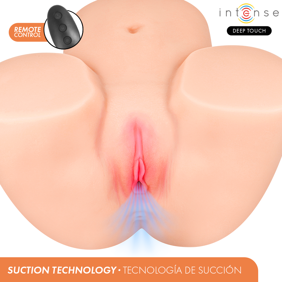 INTENSE DEEP TOUCH - GINGER ANAL AND VAGINAL MASTURBATOR WITH SUCTION, HEAT, VIBRATION AND VOICE EFFECTS WITH REMOTE CONTROL 5.3 KG
