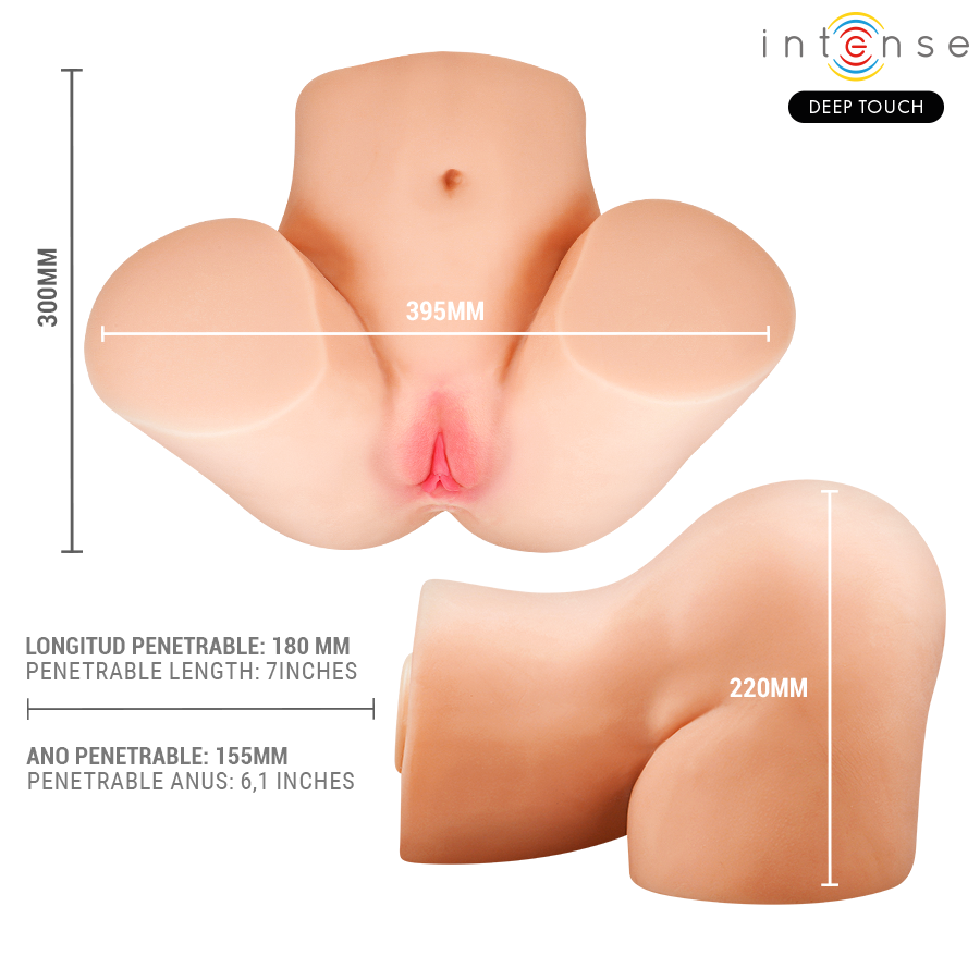 INTENSE DEEP TOUCH - JULIA ANAL AND VAGINAL MASTURBATOR WITH SUCTION, HEAT, VIBRATION AND VOICE EFFECTS WITH REMOTE CONTROL 9 KG