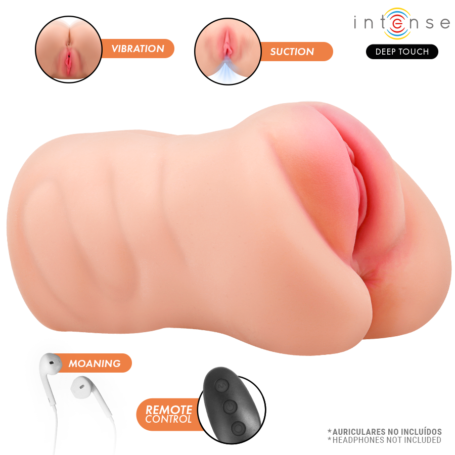 INTENSE DEEP TOUCH - KRISTA VIBRATING MOANING VAGINA MASTURBATOR AND REMOTE CONTROL